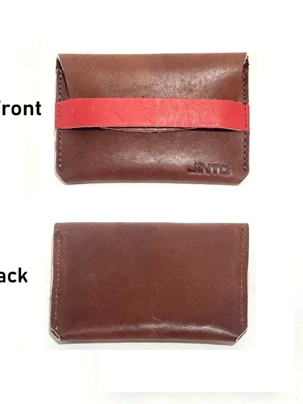 JINTO Jinriki Japan Leather Card Holder Purse Coin Wallet Handmade